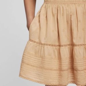 NWT Gap Embroidered Pull-on Skirt | Beige/Neutral | Size XL
